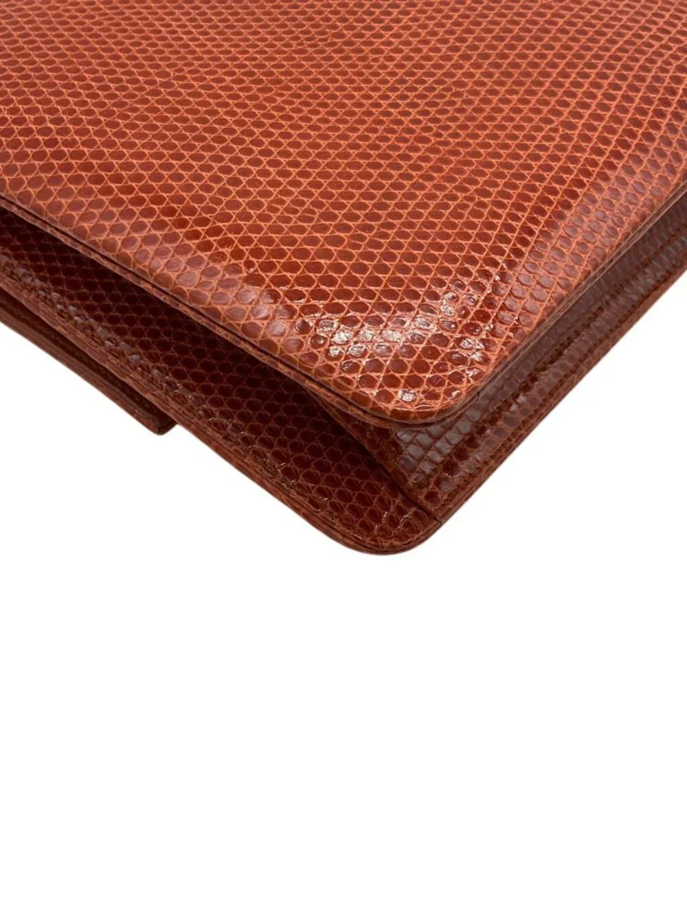 Darby Scott Orange Lizard Necklace Bag